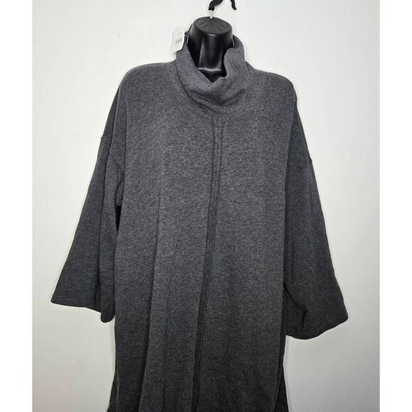 Pure J. Jill Gray Cowl Neck 3/4 Sleeves Tunic Sweater Size Small Tall New - Picture 2 of 5